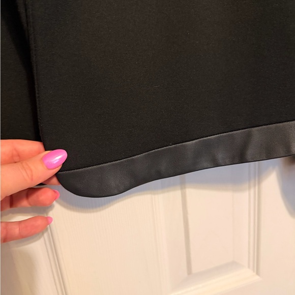 Ann Taylor Women's Black Blazer with Leather Accents - Picture 4 of 4